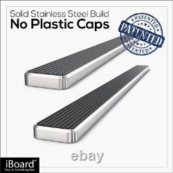 IBoard Stainless Steel 5in Bar Fit 19-23 Chevy Silverado GMC Sierra Crew Cab