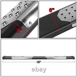 J2 6.5 Wide Stainless Steel Running Boards for Silverado Sierra Crew Cab 07-19