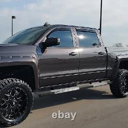 J2 6.5 Wide Stainless Steel Running Boards for Silverado Sierra Crew Cab 07-19