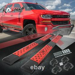 J2 6 W SS Running Board Side Step Nerf Bar for 07-19 Silverado Sierra Crew Cab