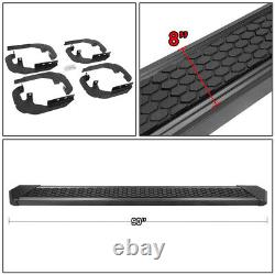 J2 8 Wide Blk Honeycomb Running Board For 2019-2021 Silverado Sierra Crew Cab