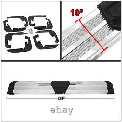 J2 For 07-19 Silverado Sierra Crew Cab 10 Ss Pleated Step Bar Running Boards