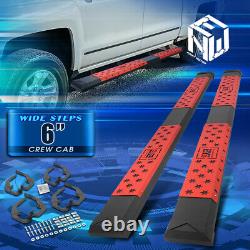 J2 For 07-19 Silverado Sierra Crew Cab 6 W Steel Side Step Bar Running Boards