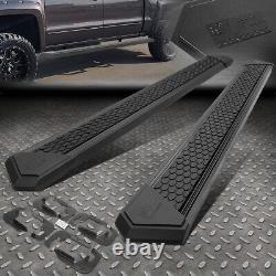 J2 For 07-19 Silverado Sierra Crew Cab 8 Black Honeycomb Step Bar Running Board