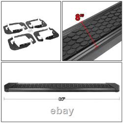 J2 For 07-19 Silverado Sierra Crew Cab 8 Black Honeycomb Step Bar Running Board