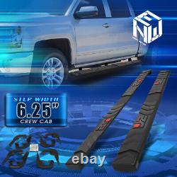 J2 For 07-19 Silverado Sierra Crew Cab Arrow Pattern Side Step Bar Running Board