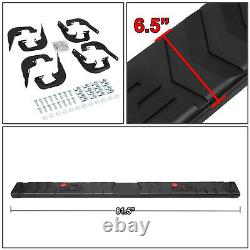 J2 For 07-19 Silverado Sierra Crew Cab Black 6.5 Side Step Bar Running Board