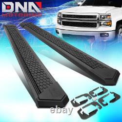 J2 For 2007-2019 Silverado Sierra Crew Cab 8 Black Step Nerf Bar Running Boards