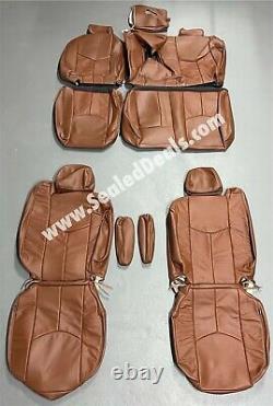 KATZKIN GMC Sierra / Chevy Silverado Crew Cab Mahogany Leather Seat Covers