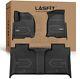 Lasfit Floor Mats For Gmc Sierra 1500 2019-2024 Crew Cab 1st+2nd Black Liners