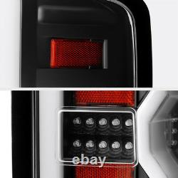 LATEST DESIGN 14-18 Chevy Silverado 1500 2500 3500 LED Black Tail Lights Pair
