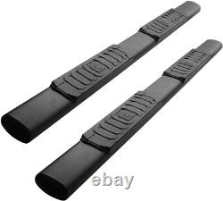 LAX 4.5 Running Boards for 2019-2025 Silverado/Sierra Crew Cab, Black Steel