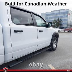 LAX 4.5 Running Boards for 2019-2025 Silverado/Sierra Crew Cab, Black Steel