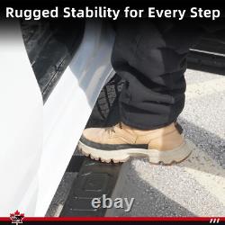 LAX 4.5 Running Boards for 2019-2025 Silverado/Sierra Crew Cab, Black Steel