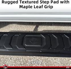 LAX 4.5 Running Boards for 2019-2025 Silverado/Sierra Crew Cab, Black Steel