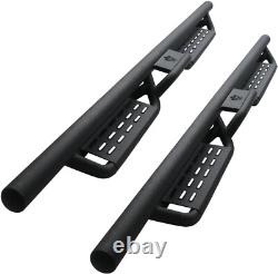 LAX 6.3 Running Boards for 2019-2025 Silverado/Sierra Crew Cab, Black Steel