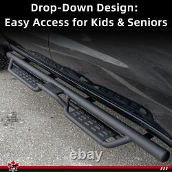 LAX 6.3 Running Boards for 2019-2025 Silverado/Sierra Crew Cab, Black Steel