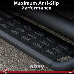 LAX 6.3 Running Boards for 2019-2025 Silverado/Sierra Crew Cab, Black Steel