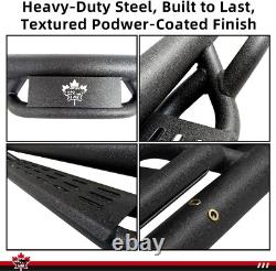 LAX 6.3 Running Boards for 2019-2025 Silverado/Sierra Crew Cab, Black Steel
