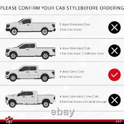 LAX 6 Running Boards for 2019-2025 Silverado/Sierra Crew Cab, Black Aluminum
