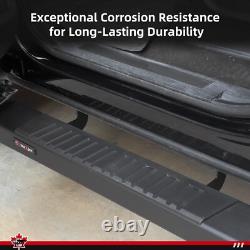 LAX 6 Running Boards for 2019-2025 Silverado/Sierra Crew Cab, Black Aluminum