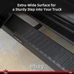 LAX 6 Running Boards for 2019-2025 Silverado/Sierra Crew Cab, Black Aluminum