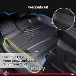 LAX TPE Floor Mats for 2019-2025 Chevy Silverado/GMC Sierra 1500 Crew Cab