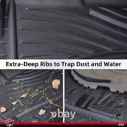 LAX TPE Floor Mats for 2019-2025 Chevy Silverado/GMC Sierra 1500 Crew Cab
