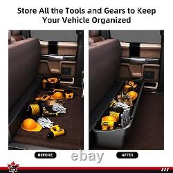 LAX Underseat Storage Box for 2007-2019 Silverado/Sierra 1500 2500 3500 Crew Cab
