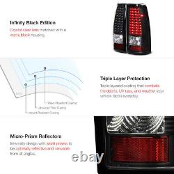 L+R LED Brake+Signal Black Tail Light Clear Reverse Backup Lamp 99-02 Silverado