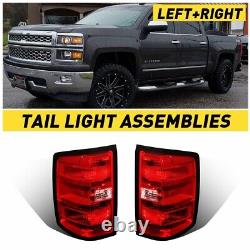 Left Right Side Tail Light For 2016-2018 Chevy Silverado 1500 16-19 2500 HD EOU