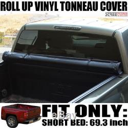 Low Profile Roll Up Tonneau Cover 04-07 Silverado/Sierra Crew Cab 5.8 Ft 68 Bed
