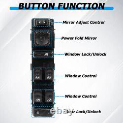Master Power Window Switch & Bezel for 03-07 Silverado Sierra Crew Cab Driver