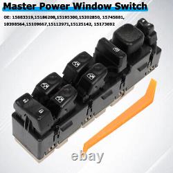 Master Power Window Switch & Bezel for 03-07 Silverado Sierra Crew Cab Driver