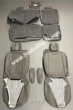 Medium Gray Katzkin Leather Seat Covers For Gmc Sierra Chevy Silverado Crew Cab
