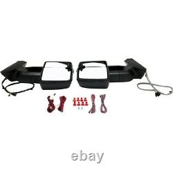Mirrors Set of 2 Left-and-Right Heated for Chevy 25838267-PFM LH & RH GMC Pair
