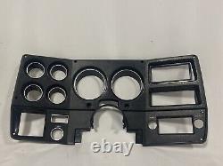 NEW 75-77 Chevy GMC pickup truck dash bezel gauge cluster cover black & silver