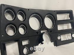 NEW 75-77 Chevy GMC pickup truck dash bezel gauge cluster cover black & silver