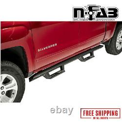 N-Fab EPYX Cab Length TXT Black Nerf Bars 2019-2021 Silverado Sierra 1500 Crew