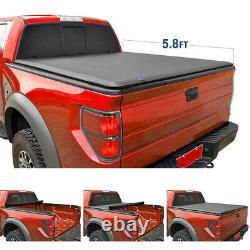 New 5.8 Ft 68 Bed Soft Roll & Lock Tonneau Cover for Silverado Crew Cab 2004-06