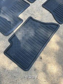 OEM 1999-2007 GMC Sierra Crew Cab Rubber Floor Mats Gray Chevrolet Silverado Set