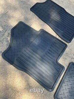 OEM 1999-2007 GMC Sierra Crew Cab Rubber Floor Mats Gray Chevrolet Silverado Set