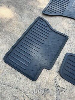 OEM 1999-2007 GMC Sierra Crew Cab Rubber Floor Mats Gray Chevrolet Silverado Set