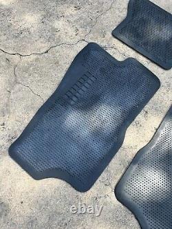 OEM 1999-2007 GMC Sierra Crew Cab Rubber Floor Mats Gray Chevrolet Silverado Set