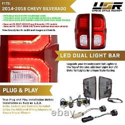 OE LTZ Style UPGRADE Rear LED Bar Tail Light For 14-15 Chevy Silverado Sierra