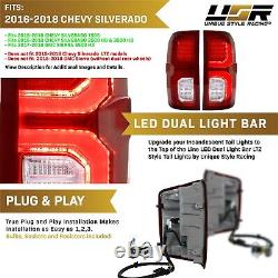 OE LTZ Style UPGRADE Rear LED Bar Tail Light For 2017-18 GMC Sierra Plug N Play