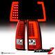 Oled Strip1999-2002 Silverado Sierra Factory Red Led Tail Lamps Lights Pair