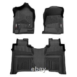 OMAC Premium Floor Mats for GMC Sierra 1500 Silverado Crew Cab 2014-18 Rear