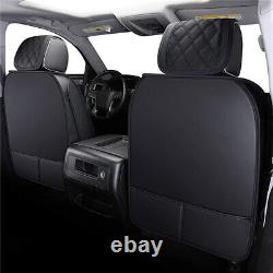 PU Leather Car Seat Cover For 07-22 Silverado Sierra 1500 2500HD 3500HD Crew Cab
