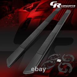 Pair 5.5 Wide Black Ss Running Boards For 2007-2019 Silverado Sierra Crew Cab
